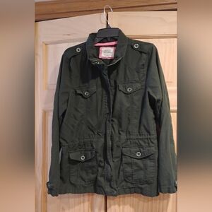 Women's Green Lightweight Military Style Jacket